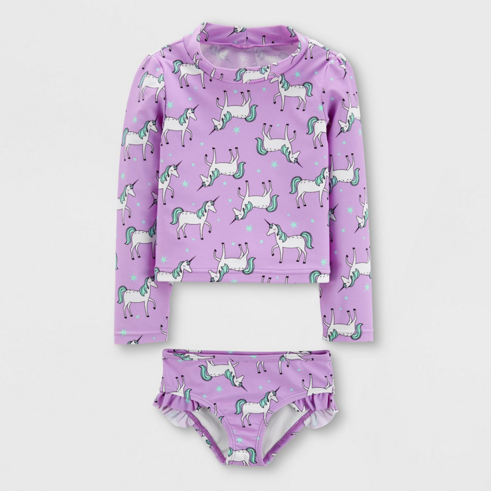 Baby Girl Unicorn Rash Guard Set Unicorn